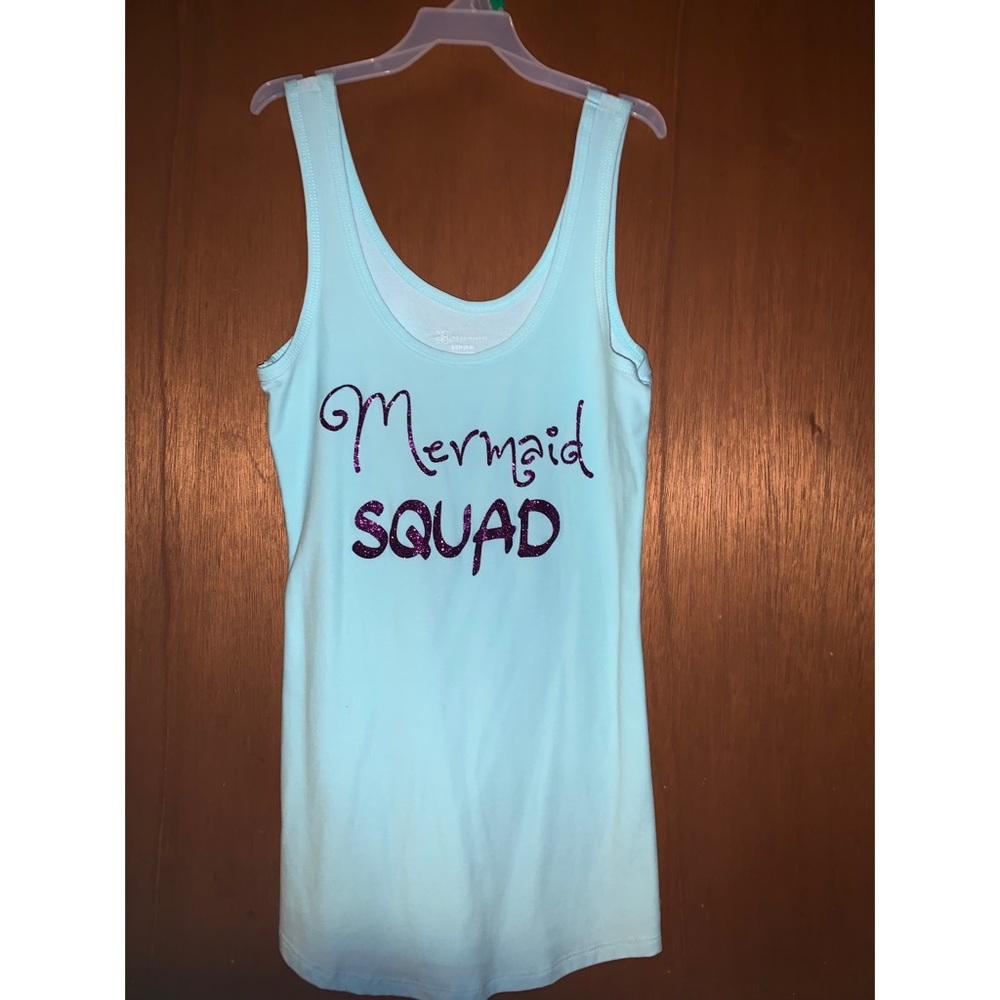 Blue “Mermaid Squad” Tank Top
